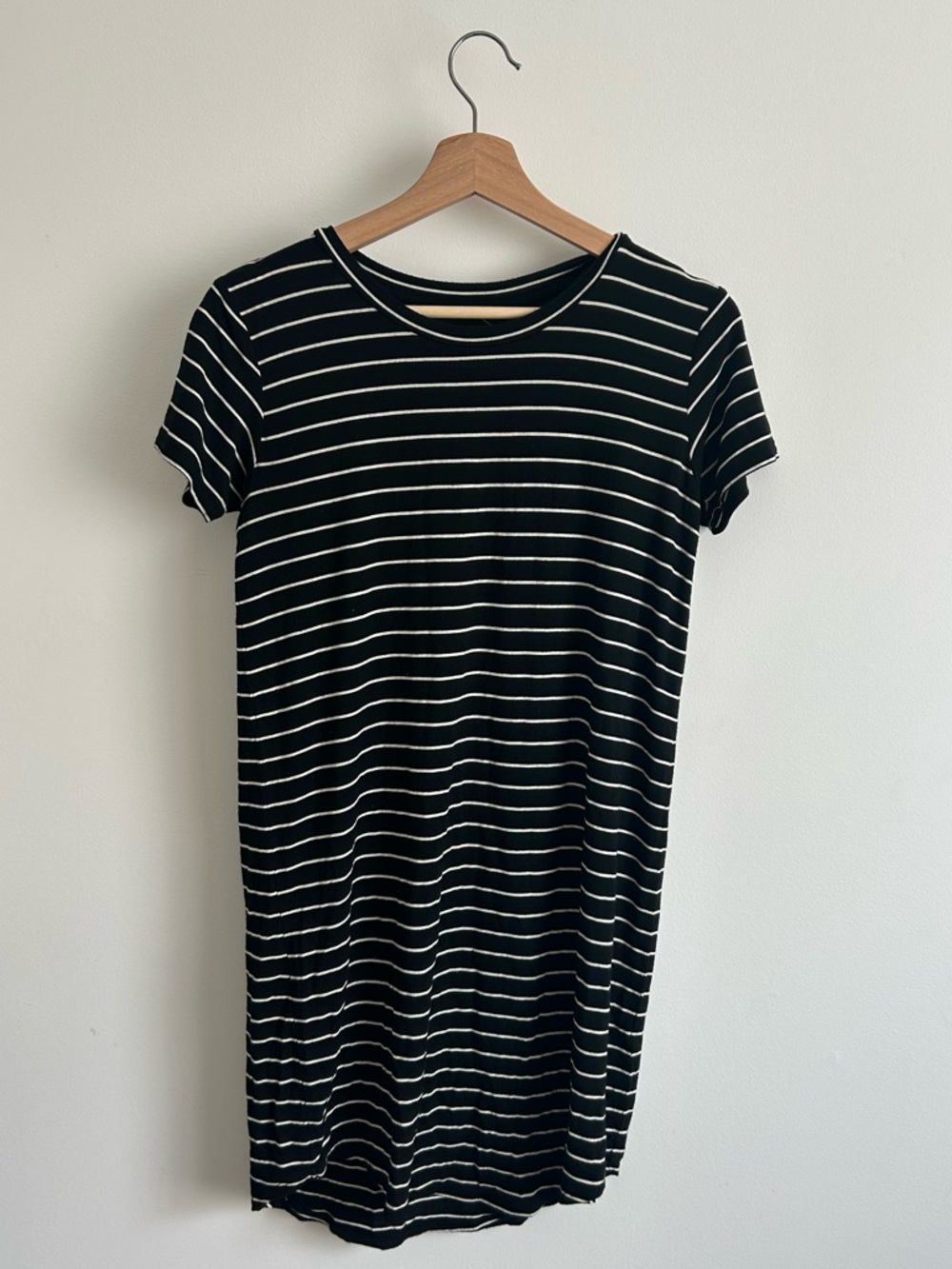 Garage Black and White Striped Mini Dress